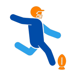American Football Kicker - Male | Round | 3 Colored | v2