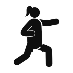 Karate - Female | Round | Silhouette | v1