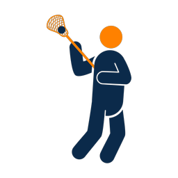 Lacrosse Player - Male | Round | 2 Colored | v1