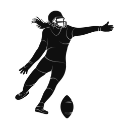 American Football Kicker - Female | Promax | Silhouette | v1