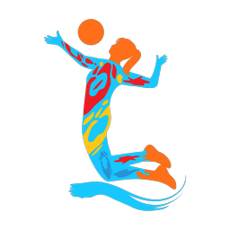 Volleyball - Female | Splash | Colorful | v3