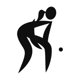 Cricket Fielder - Female | Motion | Silhouette | v1