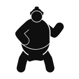 Sumo Wrestling - Male | Round | Silhouette | v2