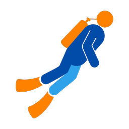 Scuba Diving - Male | Round | 3 Colored | v1