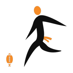 Flag Football Kicker - Male | Motion | 2 Colored | v1