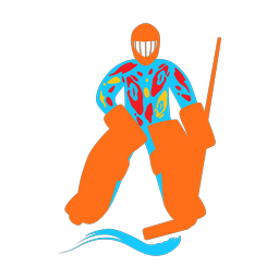 Ice Hockey Goalie - Male | Splash | Colorful | v2