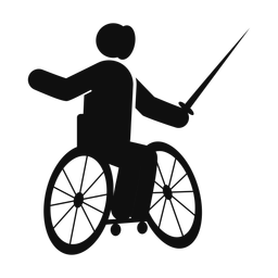Wheelchair Fencing - Male | Round | Silhouette | v1