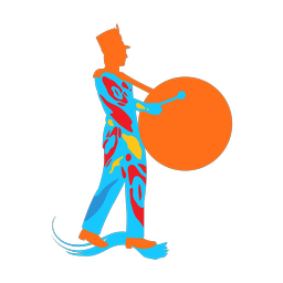 Marching Bass Drummer - Male | Splash | Colorful | v1