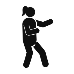 Karate - Female | Round | Silhouette | v2