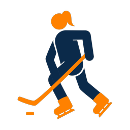 Ice Hockey Player - Female | Round | 2 Colored | v1