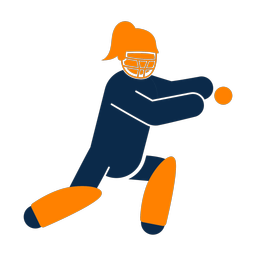 Cricket Wicket Keeper - Female | Round | 2 Colored | v1
