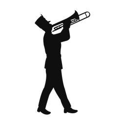 Marching Cornet Player - Male | Classic | Silhouette | v1