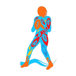 American Football Quarterback - Male | Splash | Colorful | v2