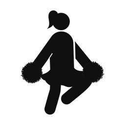 Cheerleader - Female | Round | Silhouette | v3