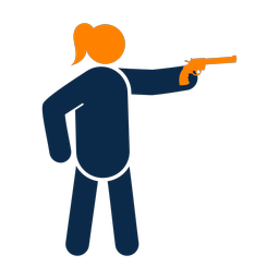 Pistol Shooting - Female | Round | 2 Colored | v1