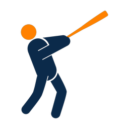 Baseball Batter - Male | Round | 2 Colored | v1