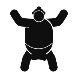 Sumo Wrestling - Male | Round | Silhouette | v1