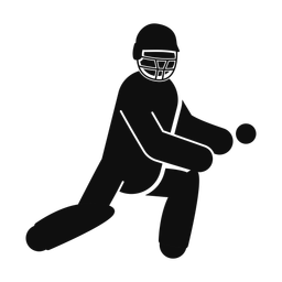 Cricket Wicket Keeper - Male | Round | Silhouette | v1