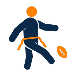 Flag Football Punter - Male | Round | 2 Colored | v1