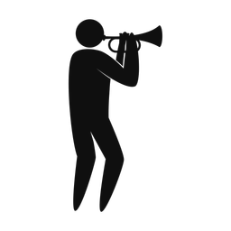 Marching Trumpet Player - Male | Strike | Silhouette | v1