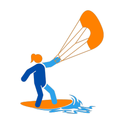 Kitesurfing - Female | Round | 3 Colored | v1