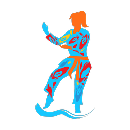 Karate - Female | Splash | Colorful | v3