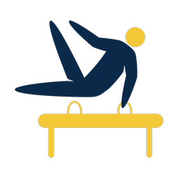 Pommel Horse - Male | Strike | 2 Colored | v2