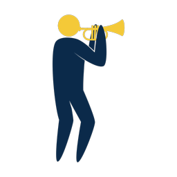 Marching Trumpet Player - Male | Strike | 2 Colored | v1