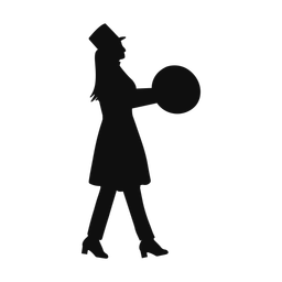 Marching Cymbal Player - Female | Classic | Silhouette | v1