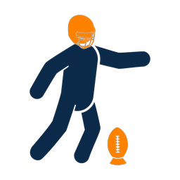 American Football Kicker - Male | Round | 2 Colored | v1