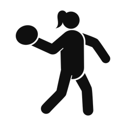 Frisbee Golf - Female | Round | Silhouette | v1