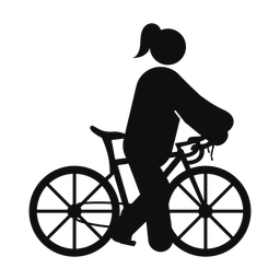 Cycling - Female | Round | Silhouette | v1