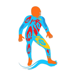American Football Lineman - Male | Splash | Colorful | v1