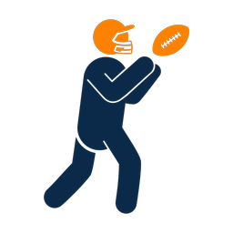 American Football Receiver - Male | Round | 2 Colored | v2