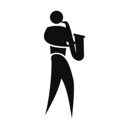 Marching Saxophonist - Male | Motion | Silhouette | v1