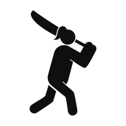 Cricket Batter - Female | Round | Silhouette | v1