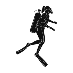 Scuba Diving - Female | Promax | Silhouette | v1