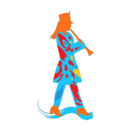Marching Clarinetist - Female | Splash | Colorful | v1