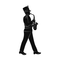 Marching Saxophonist - Male | Promax | Silhouette | v1