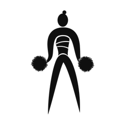 Cheerleader - Female | Motion | Silhouette | v2