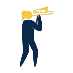 Marching Cornet Player - Female | Strike | 2 Colored | v1