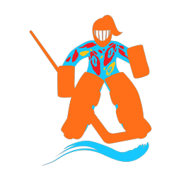 Ice Hockey Goalie - Female | Splash | Colorful | v1