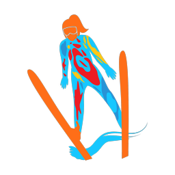 Ski Jumping - Female | Splash | Colorful | v1