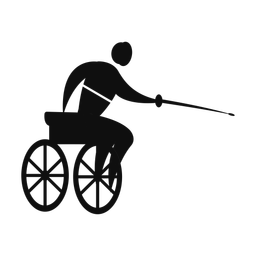 Wheelchair Fencing - Male | Motion | Silhouette | v1