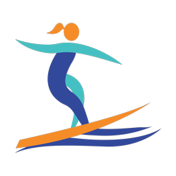 Surfing - Female | Motion | 3 Colored | v4