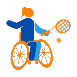 Wheelchair Tennis - Female | Round | 3 Colored | v1
