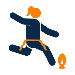 Flag Football Kicker - Female | Round | 2 Colored | v1