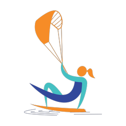 Kitesurfing - Female | Motion | 3 Colored | v1