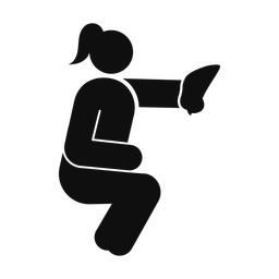 Softball Catcher - Female | Round | Silhouette | v2