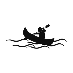 Canoeing - Female | Motion | Silhouette | v1